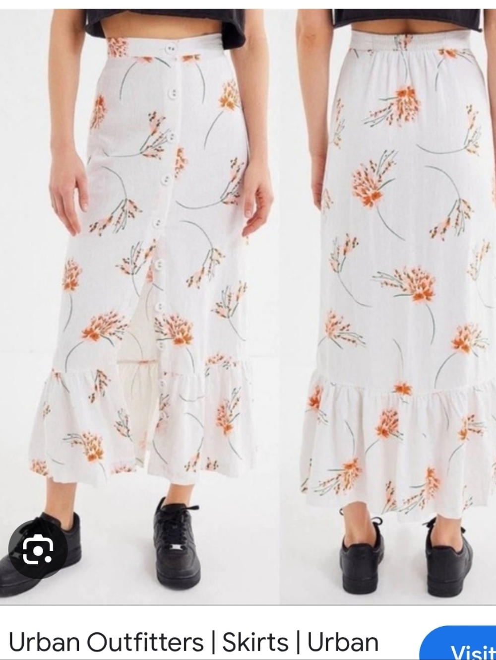 Urban Outfitters Long Linen Skirt